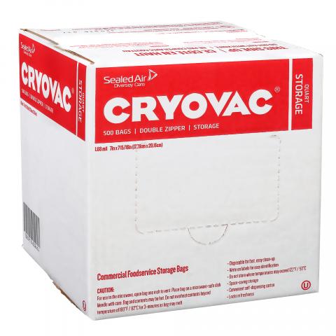 CRYOVAC Resealable 1 Quart Storage Bags 500 count